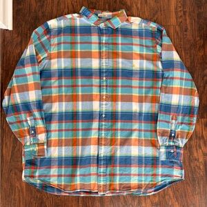 Polo Ralph Lauren Colorful Plaid Shirt Madras Button Down Shirt Size 3XLT Tall